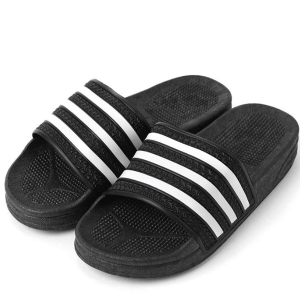 Home Outdoor Indoor Beach Wide Slipper Women Men Child Three Line Made in Korea