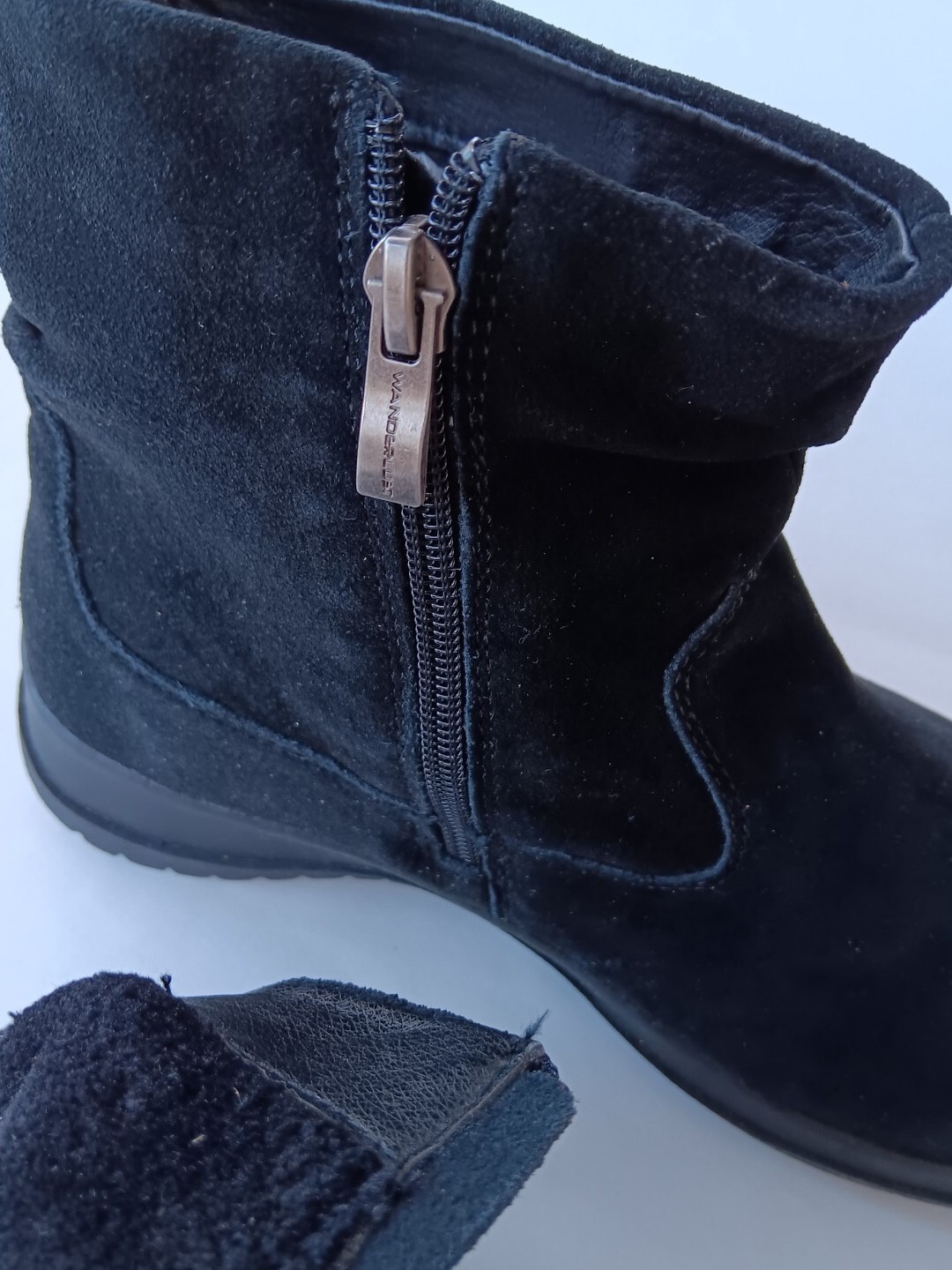 Wanderlust Waterproof 7.5 Women’s Black Leather Boston Slouch Lined Winter Boot