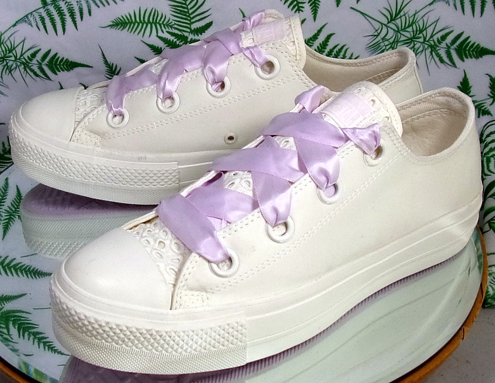 CONVERSE CHUCK TAYLOR LIFT PLATFORM MATTE SATIN SNEAKERS SHOES US WOMENS SZ 10.5