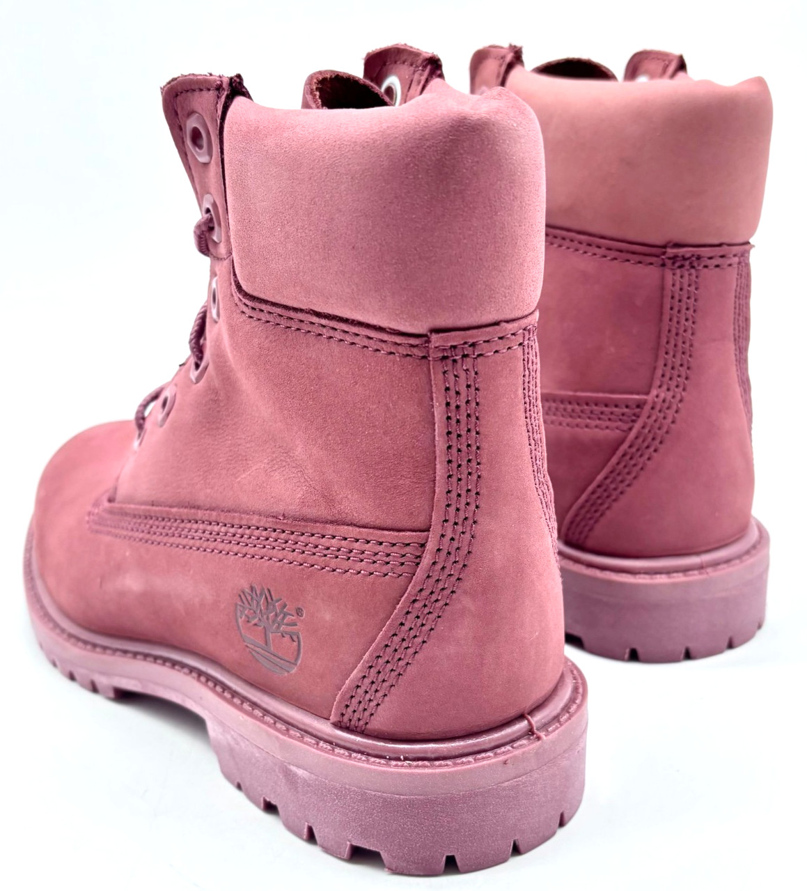 Timberland Women’s Premium 6In Lace Up Waterproof Medium Red Nubuck Boots Size 5