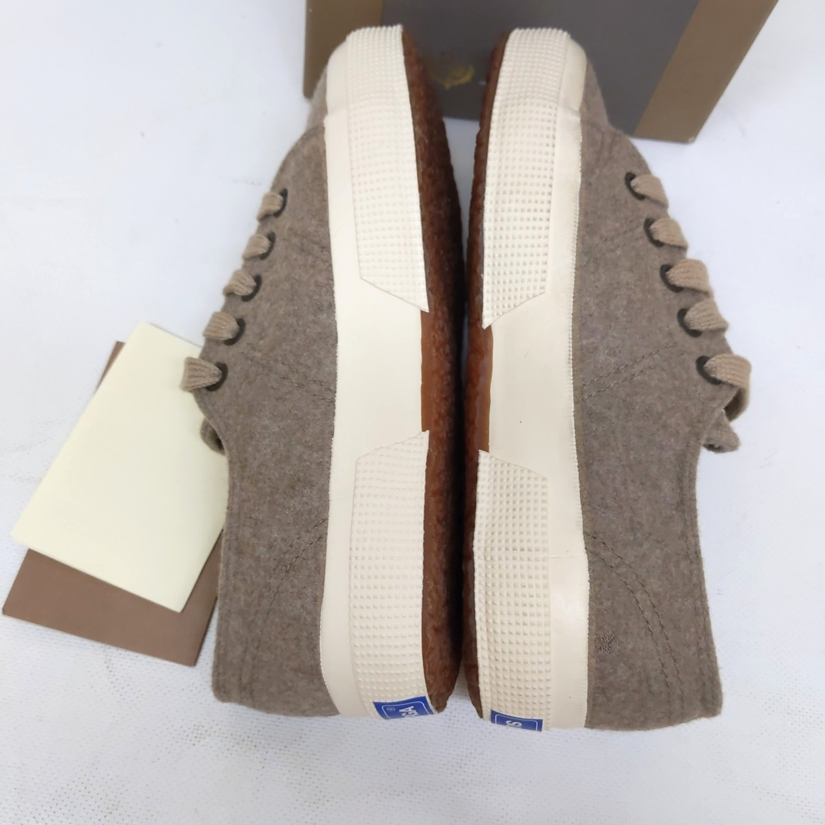 NIB SUPERGA x LORO PIANA 35 5 Sneakers 100% Cashmere Natural RaRe Shoes Flats