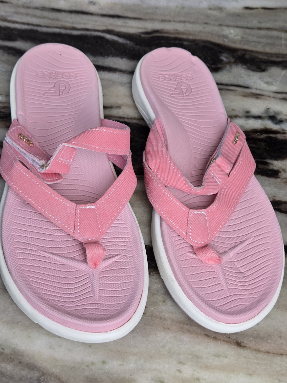 COFACE Flip Flops Thong Arch Support Beach Thong Pool Vacation Summer 41 US 10
