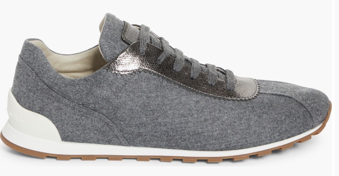 BRUNELLO CUCINELLI Retail 1050$ Wool Knit Low Top Runners Sneakers