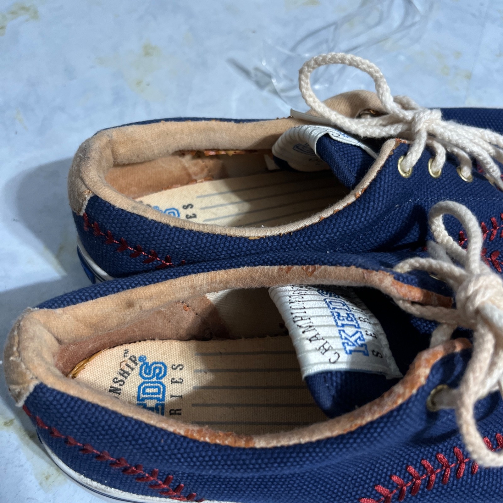 VTG Keds Baseball Women’s Size 7 Shoes Blue Red Casual Low Top Trainer Sneakers