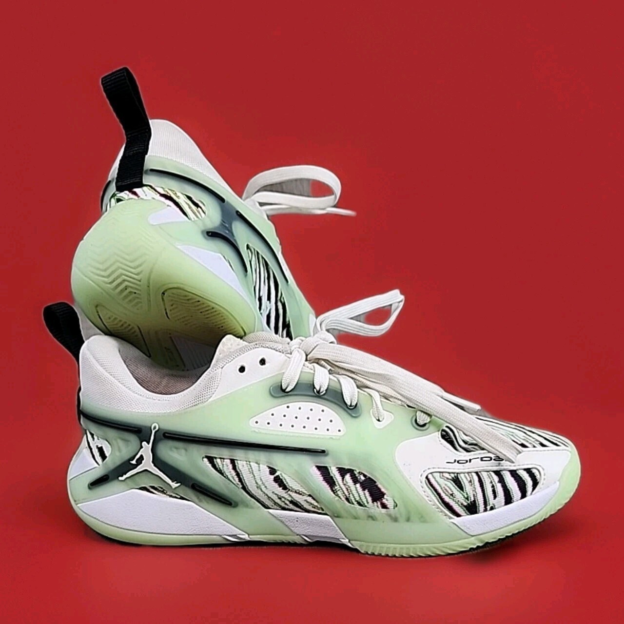 Nike Air Jordan Heir Sail-Black-Vapor Green Basketball Shoes Women’s 8.5