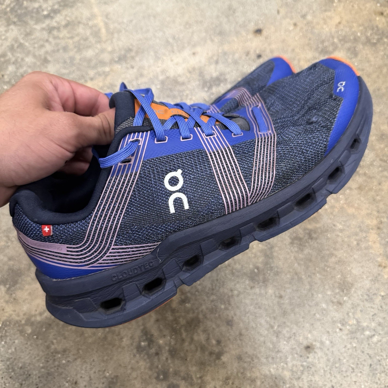 On Cloud Cloudgo Sneakers Shoes Indigo 55.98233 Womens Size 10.5 *SMALL RIPS*