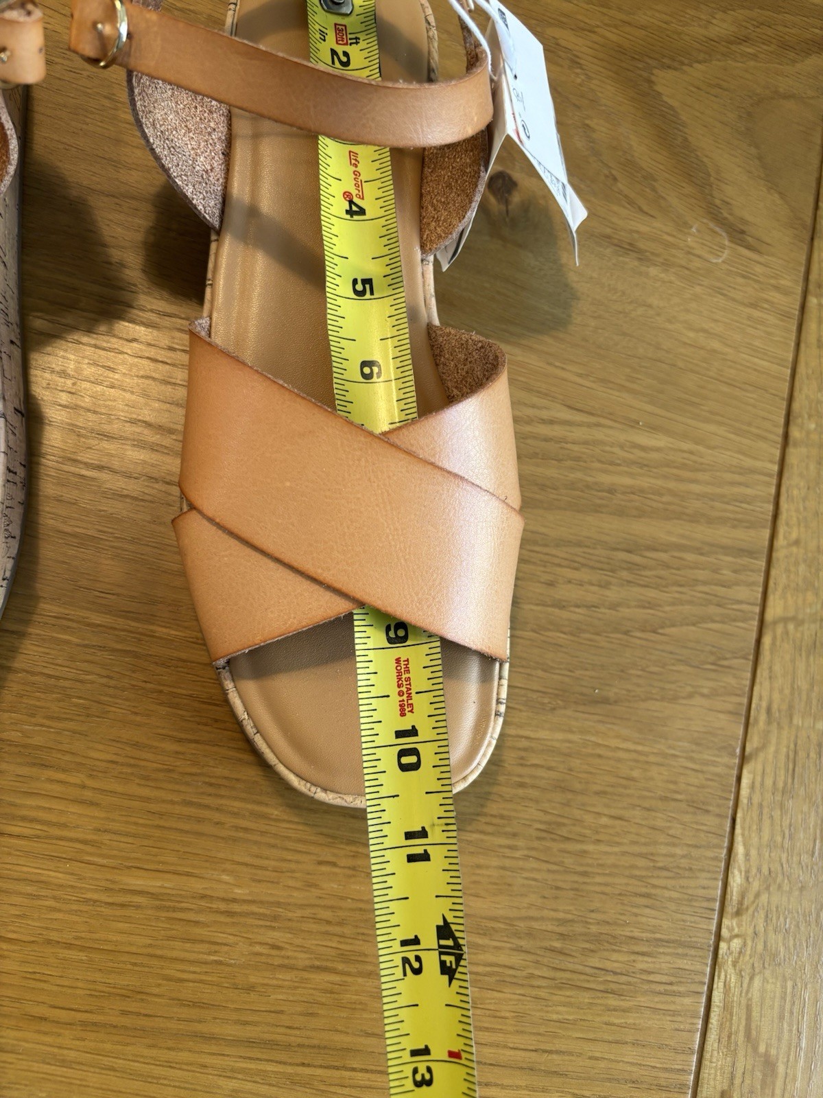 Zara Platform Sandals Strappy Leather Tan Size 40 EUR 7 US – NEW See Description
