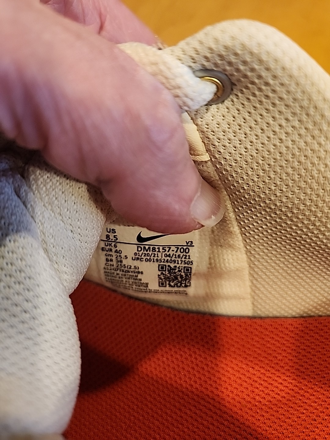 Nike AF1 Low Shadow Susterhood Cashmere Orange Sneakers. Size 8.5. DM 8157-700