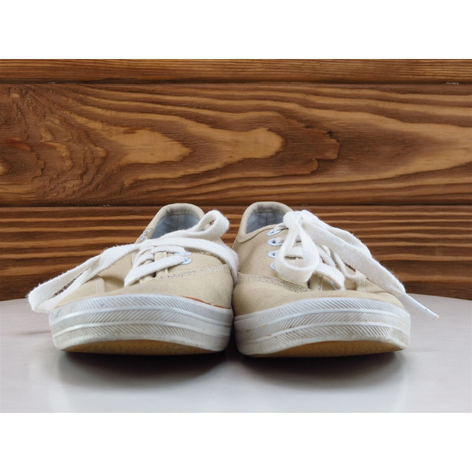 Keds Size 4.5 Sneaker Beige Fabric Medium (B, M) Lace Up Women