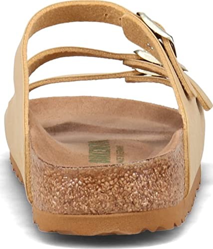 Sz 37 Medium Birkenstock Florida Fresh Vegan Birkibuc Latte Cream Sandals