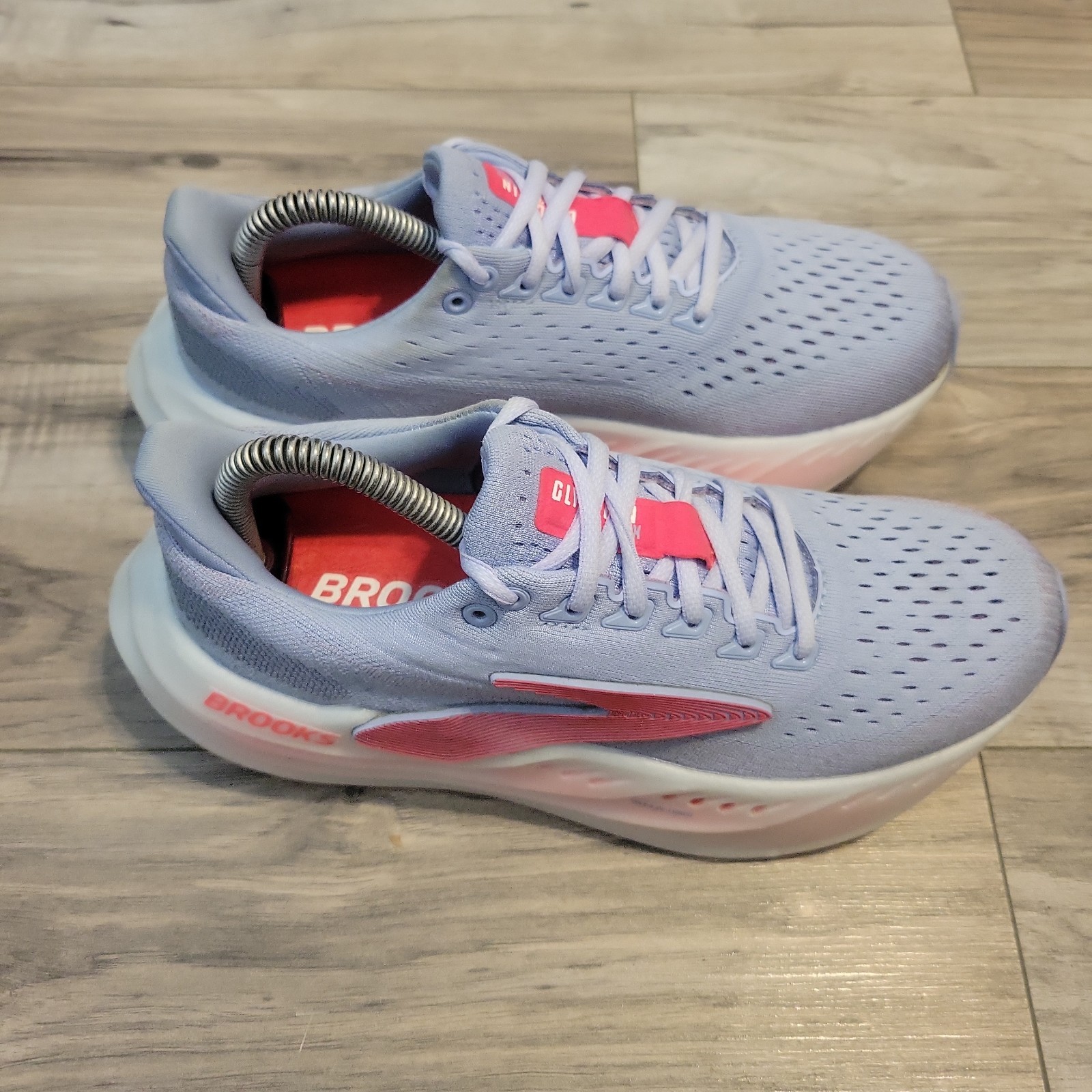 Brooks Glycerin Max Running Shoes Women 8 Blue/Pink/White Lace Up