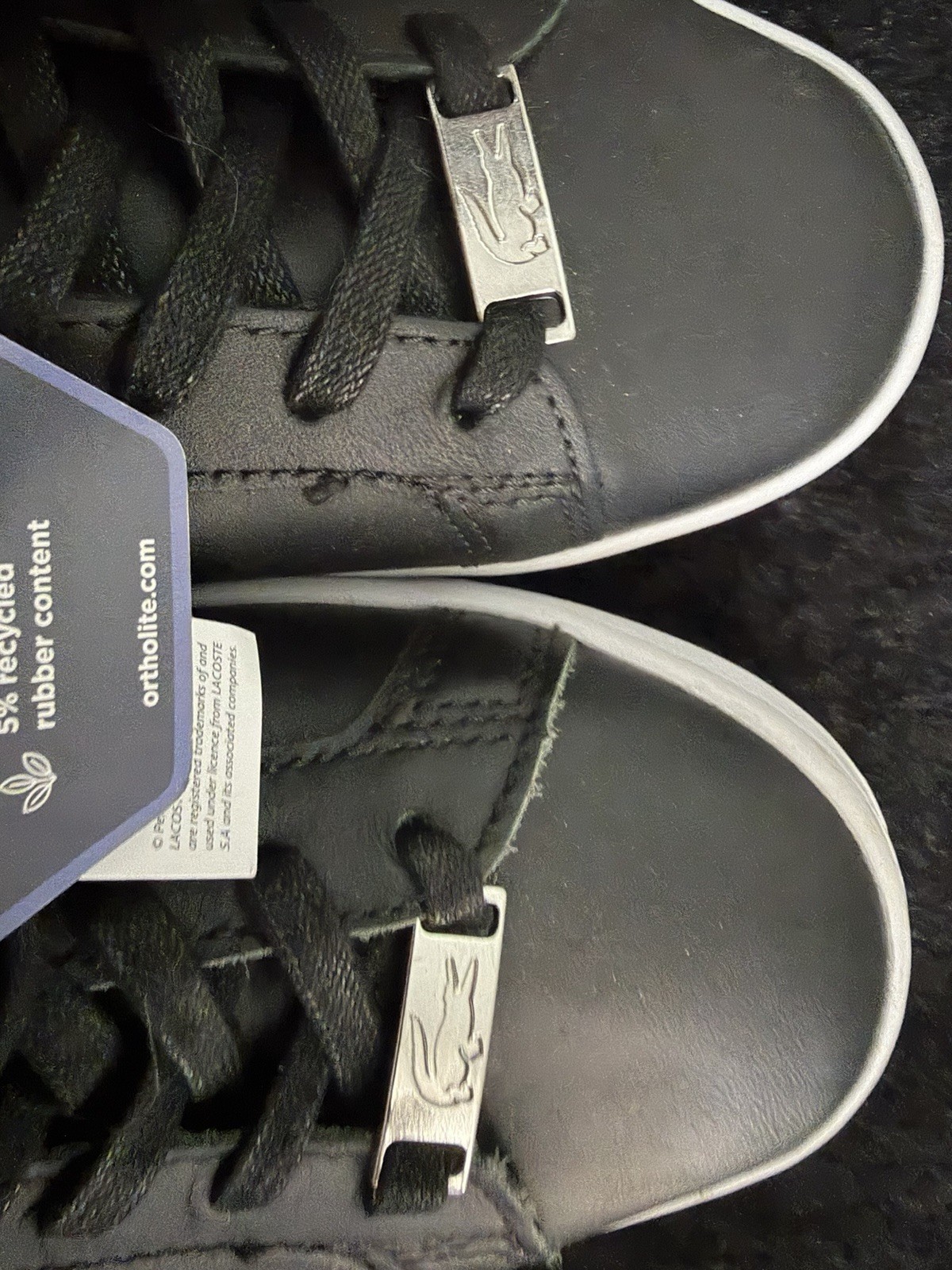 Lacoste Women’s Carnaby Evo Black Sneakers – US Size 7.5Casual Shoes Lacost Logo