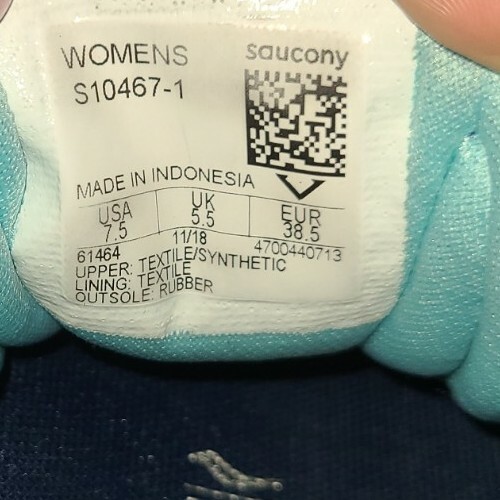 Saucony Womens Kinvara 10 S10467-1 Blue Mint Running Shoes Lace Up Size 7.5
