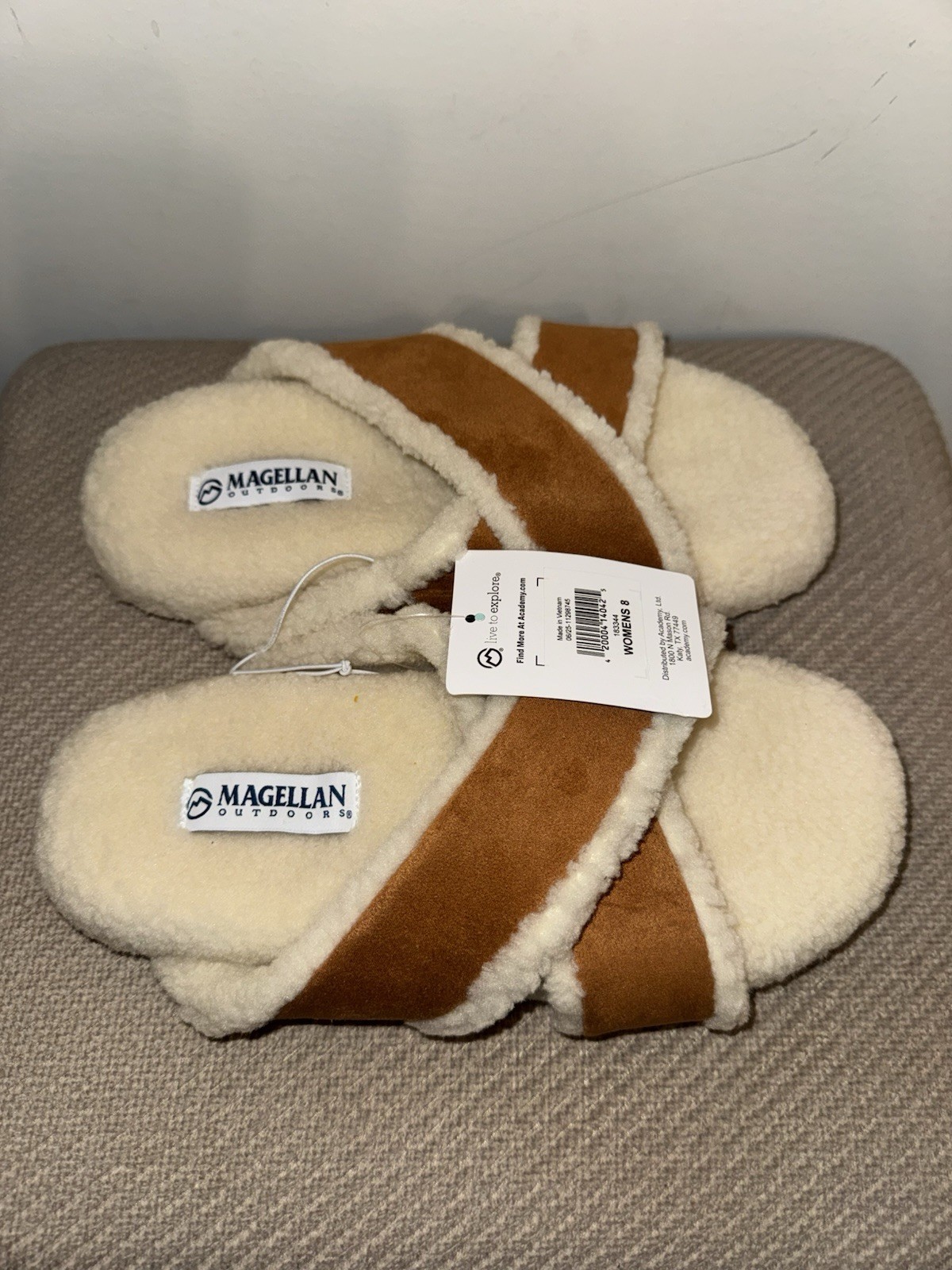 Magellan Outdoors Women’s Criss Cross Double Strap Slippers