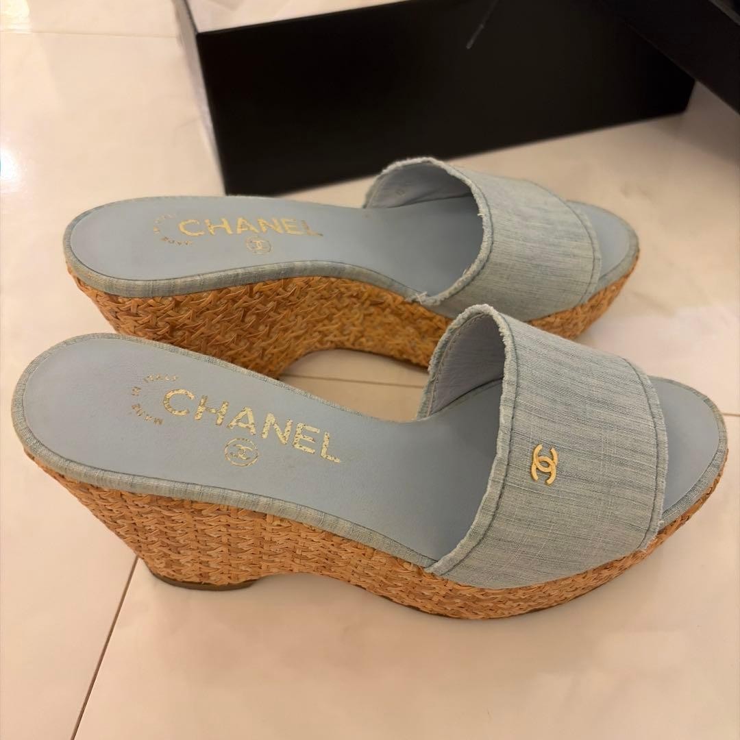 CHANEL Mules Size 22.5cm 8.9in Excellent Condition Fashion Footwear