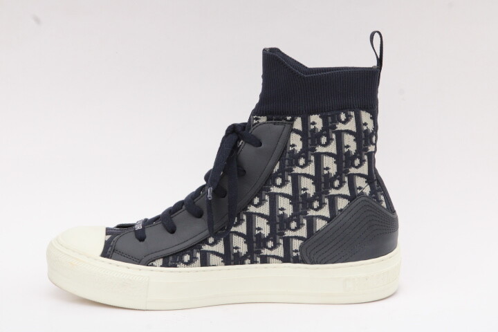 Dior B23 Oblique Knit High Top Womens Sneakers Size 39/US 9 in Deep Blue