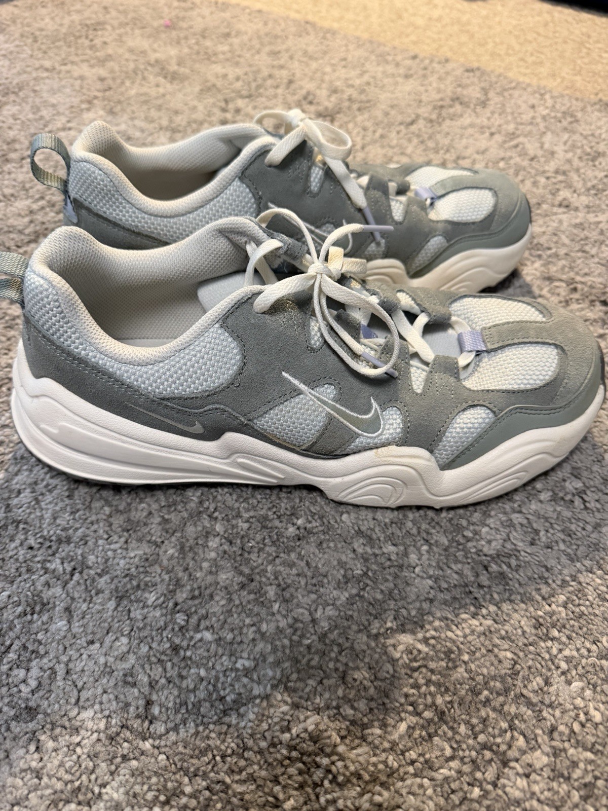 Nike Tech Hera Women’s Size 10.5 Shoes Light Silver/Mica Green-Sail DR9761 001