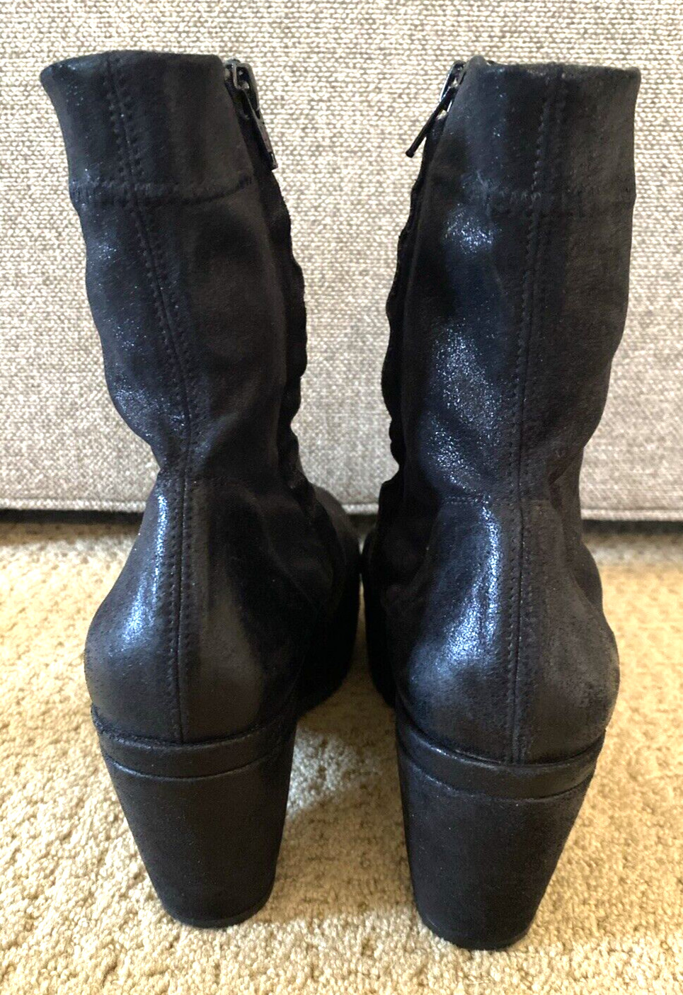 PEDRO GARCIA Urbana Stretch Sock Leather Platform Wedge Bootie 9.5 Ankle Boot