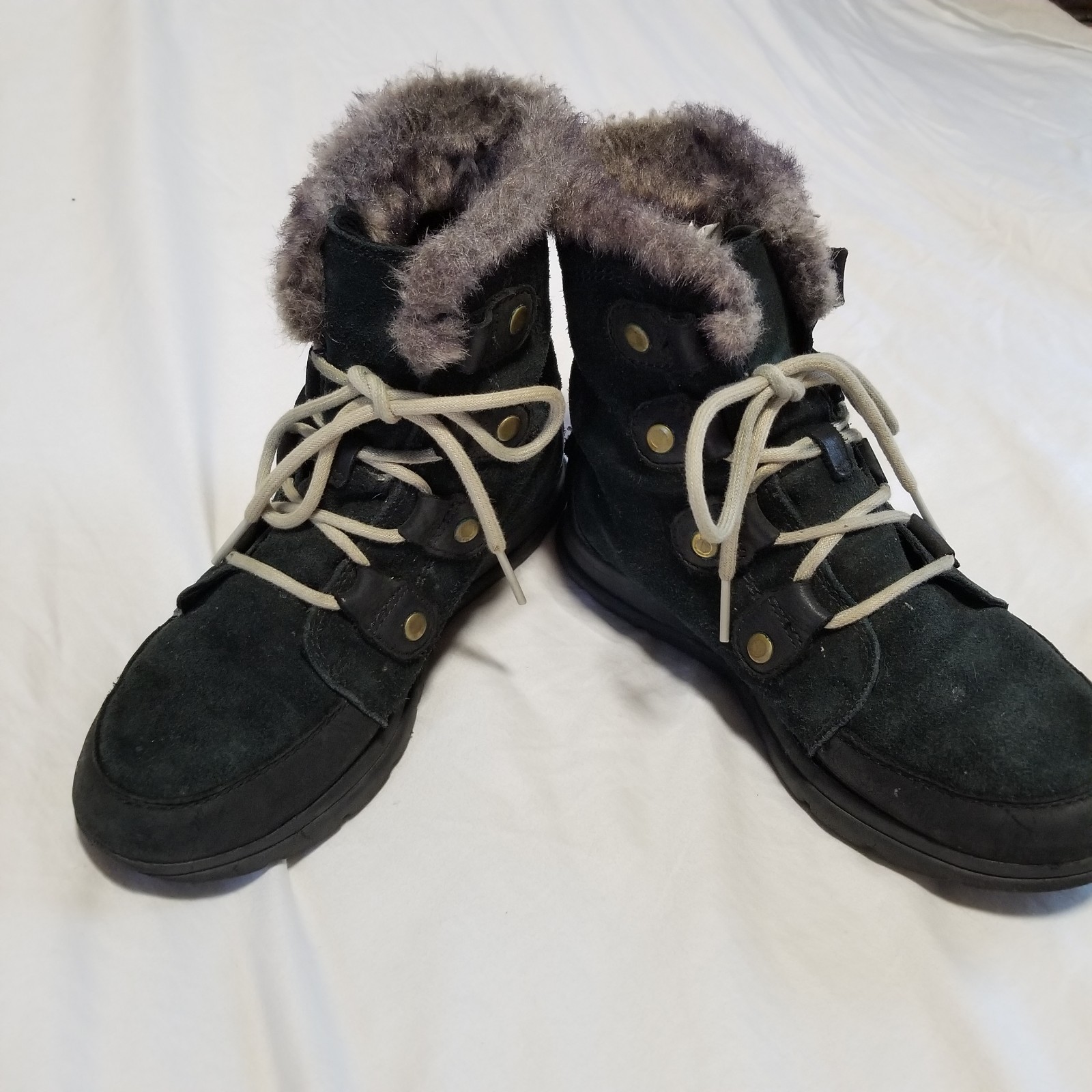 Sorel 3039-010 Explorer Joan Winter Boots Women Size 7.5 Black *SEE DESCRIPTION
