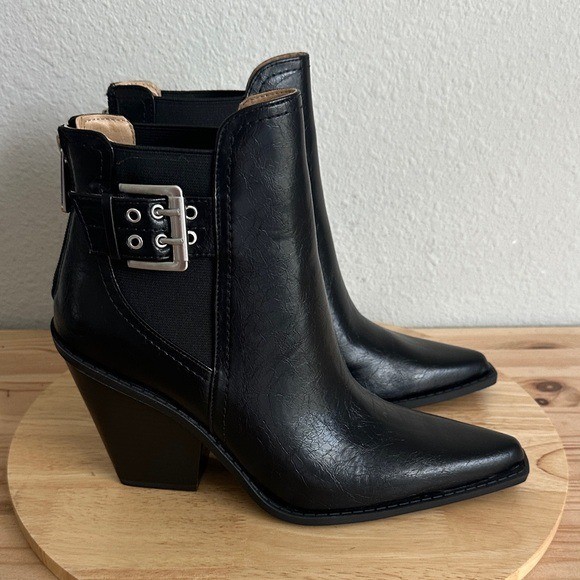 Charles By Charles David Womens Wells Block Heel Booties Sz 9M