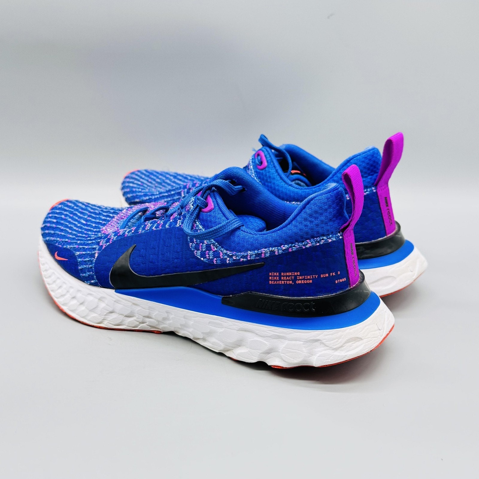 Nike Shoes Womens 7 Blue React Infinity Run Flyknit 3 Running Athletic Sneakers