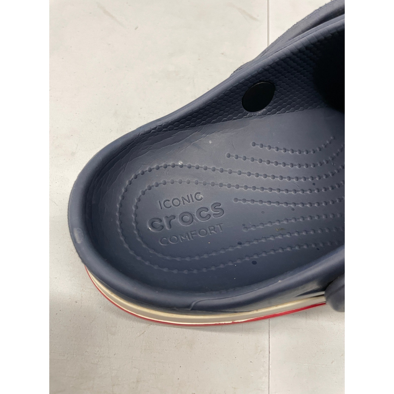 Crocs Clogs Bayaband Womens Size 8 Navy Blue Sporty Comfort Slip On Water Shoes