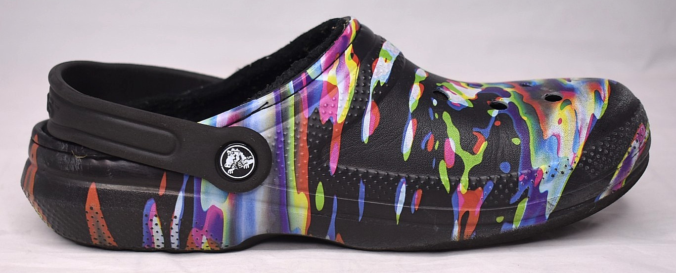 Crocs Unisex Fur Lined Clogs Multi Color Mystic 206706 Black Men 6 Women 8