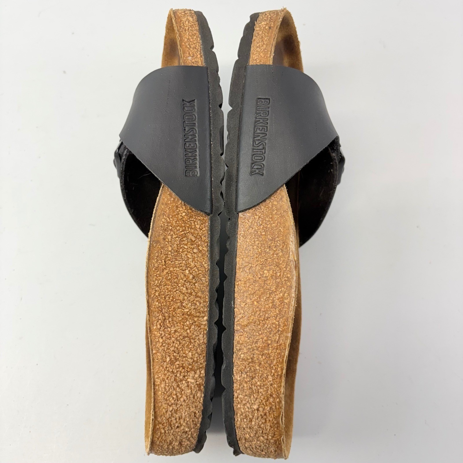 Birkenstock Madrid Sandals Women 37 6 6.5 Black Birko-Flor Slide Regular/Wide