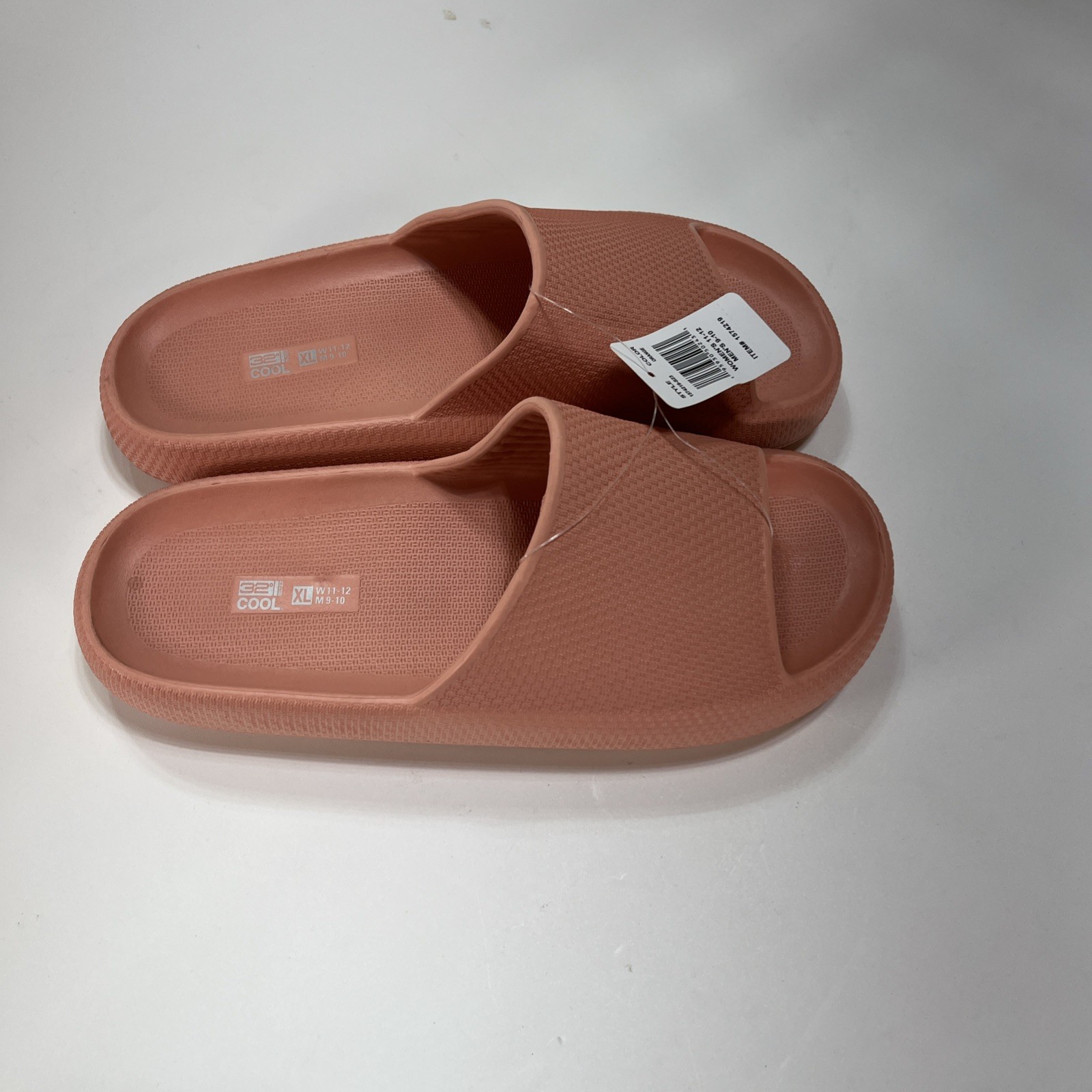 32 Degrees Women’s Size XL (W 11-12 M-9-10) Cushion Slide Shower Sandal, Orange