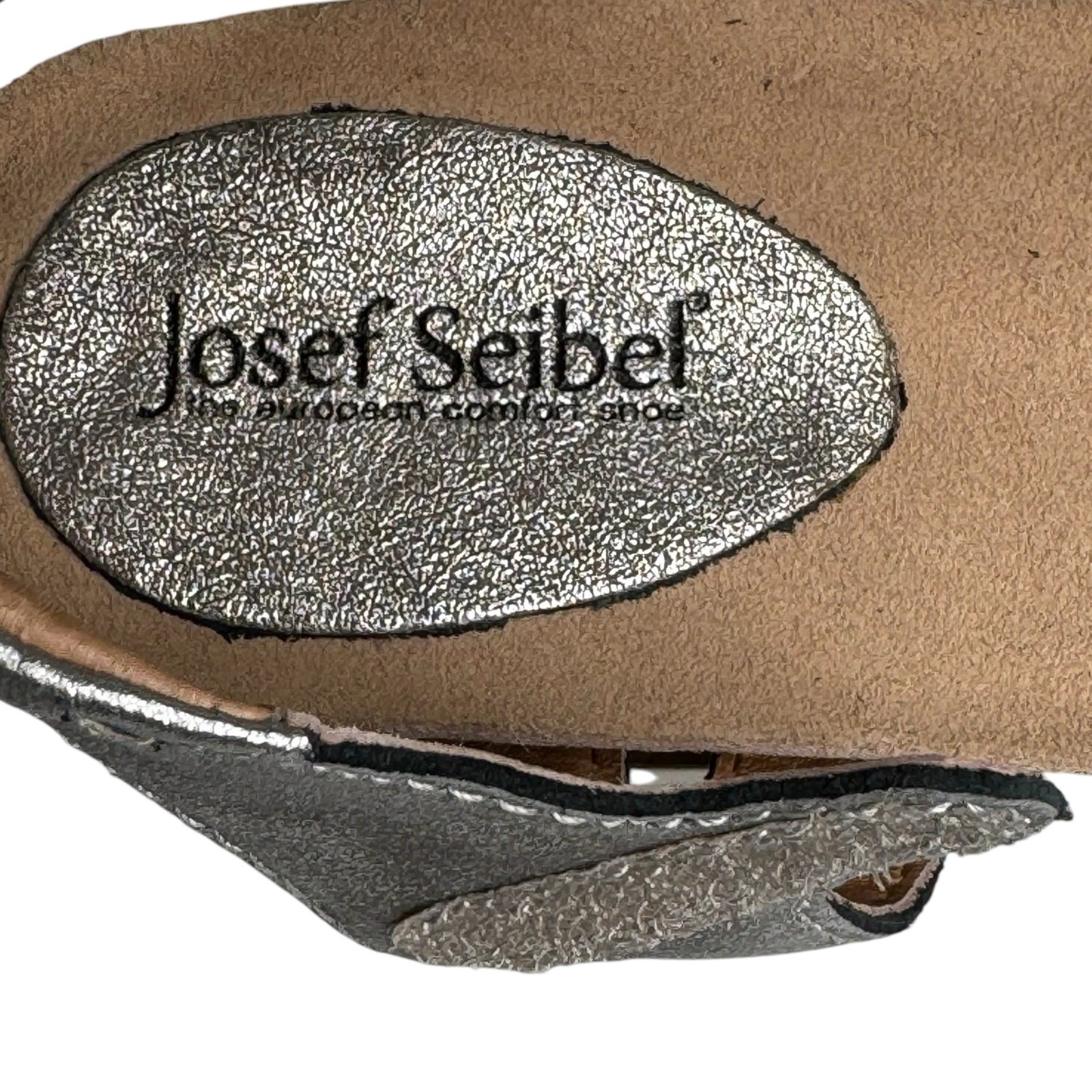 Josef Seibel Clea Platform Sandals – Metallic Silver – Size 36 (US 6.5)