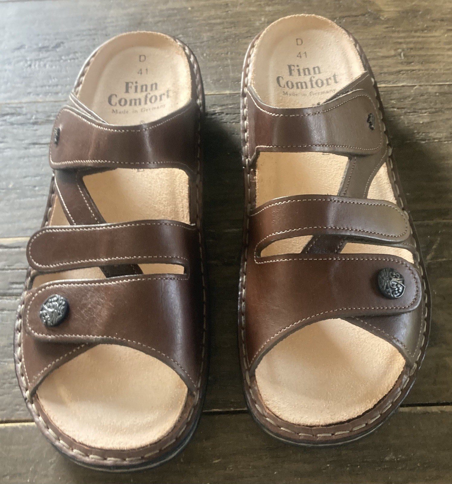 Finn Comfort Ventura Sandals Size 10 Women 8 Men Color Brown Brand New in Box!