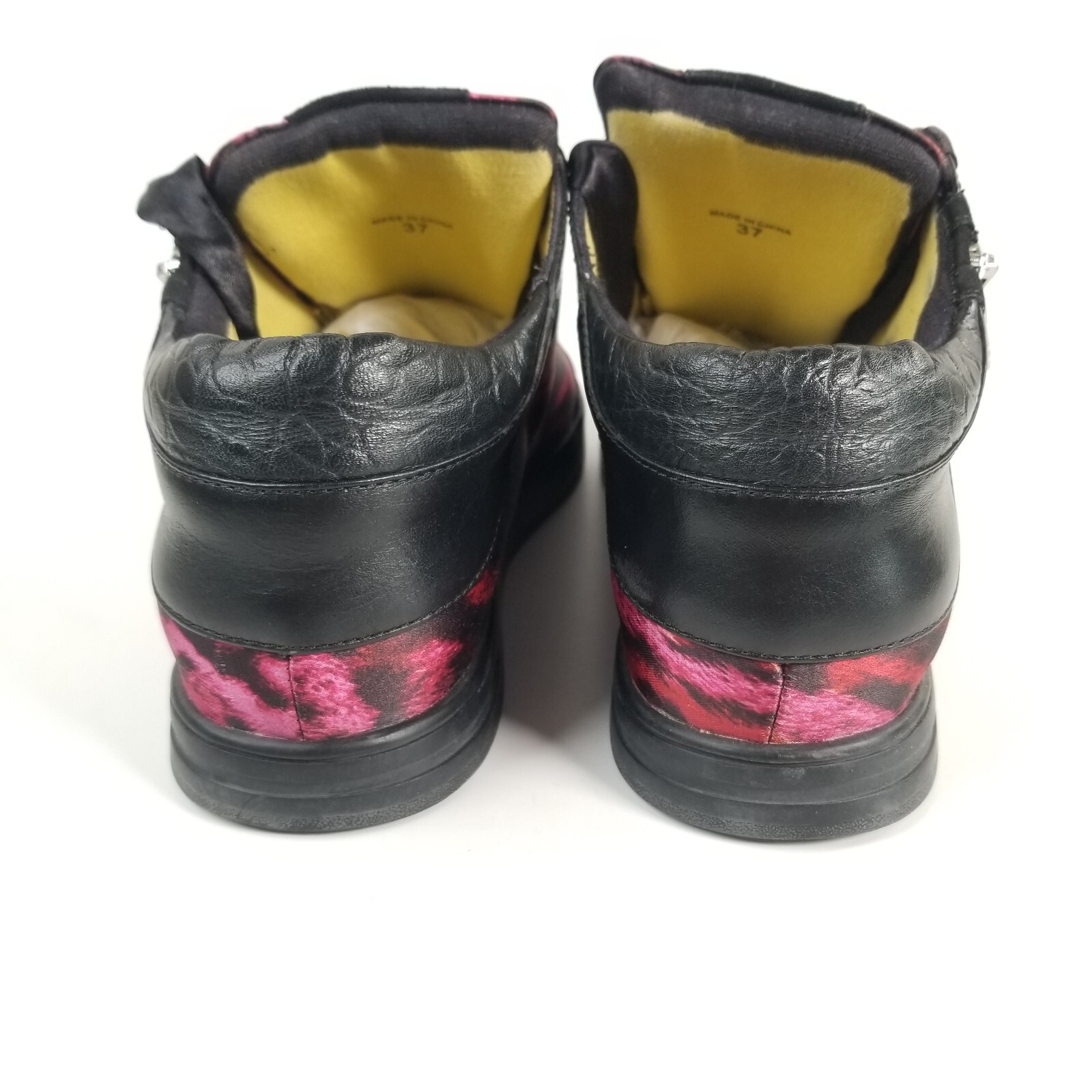 Just Cavalli Women’s Designer Sneakers Leather Satin Shoes Size EU-37 / US-7