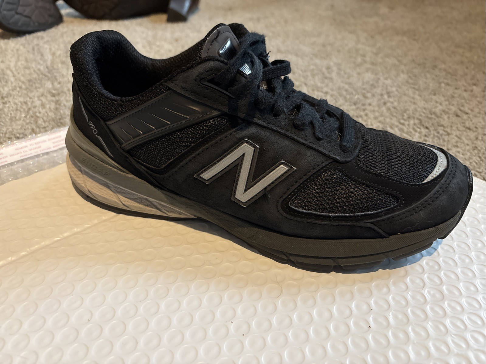 New Balance 990BK5 D Women’s Running Shoes Black/Silver Size 9.5