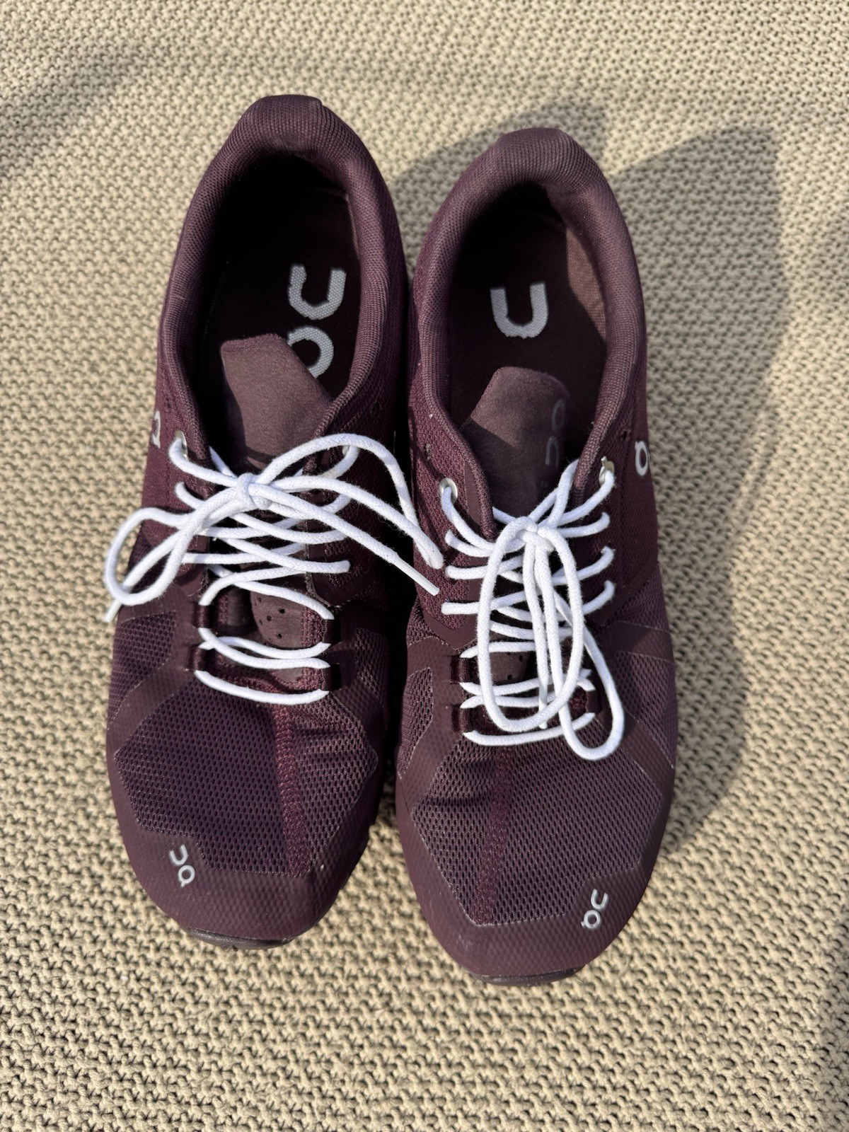 On Running Cloud Sneakers Burgundy Purple Mesh US M11 EU45 Shoes