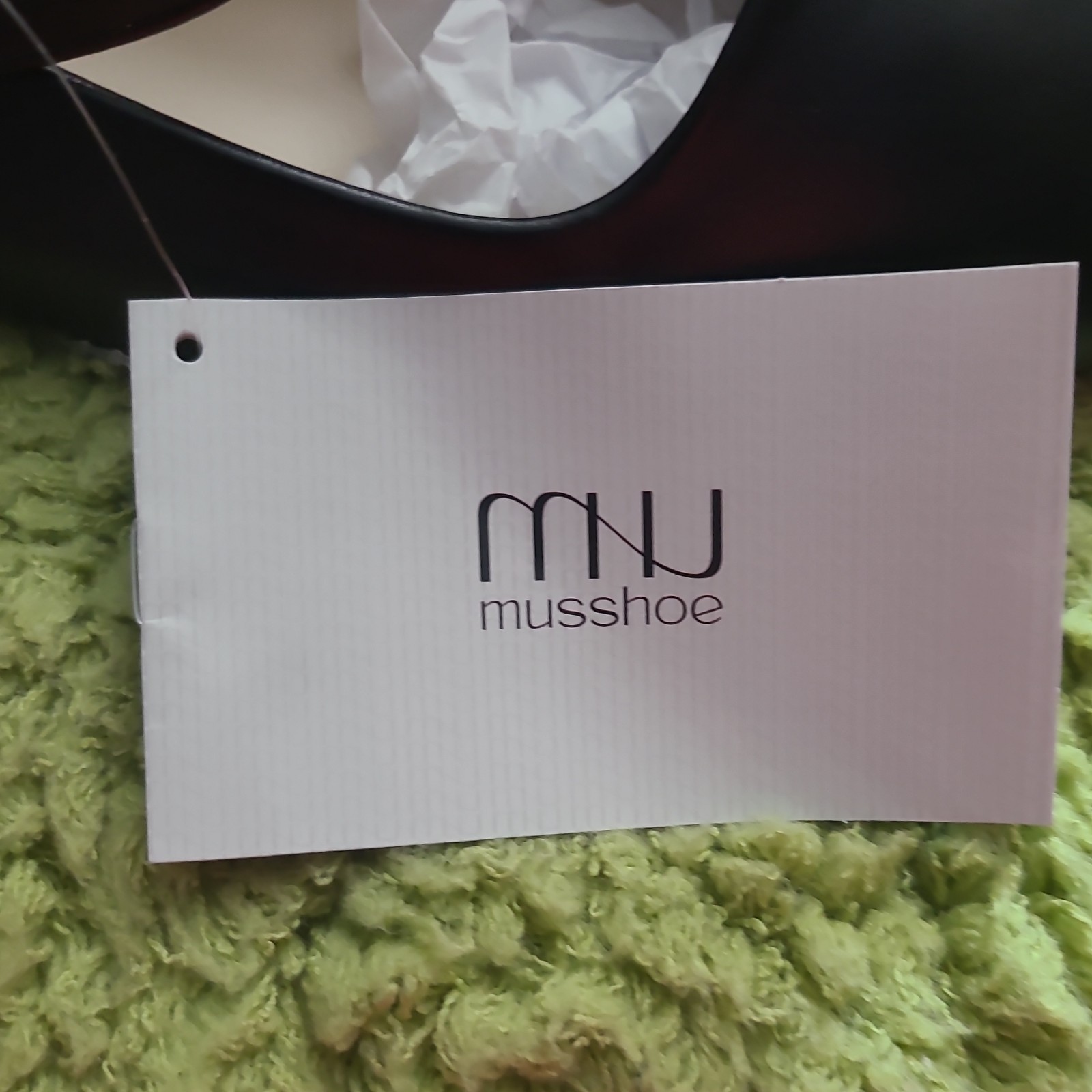 Musshoe Black Faux Leather Round Toe Mary Jane Flats Women’s Size 8 Buckle NIB