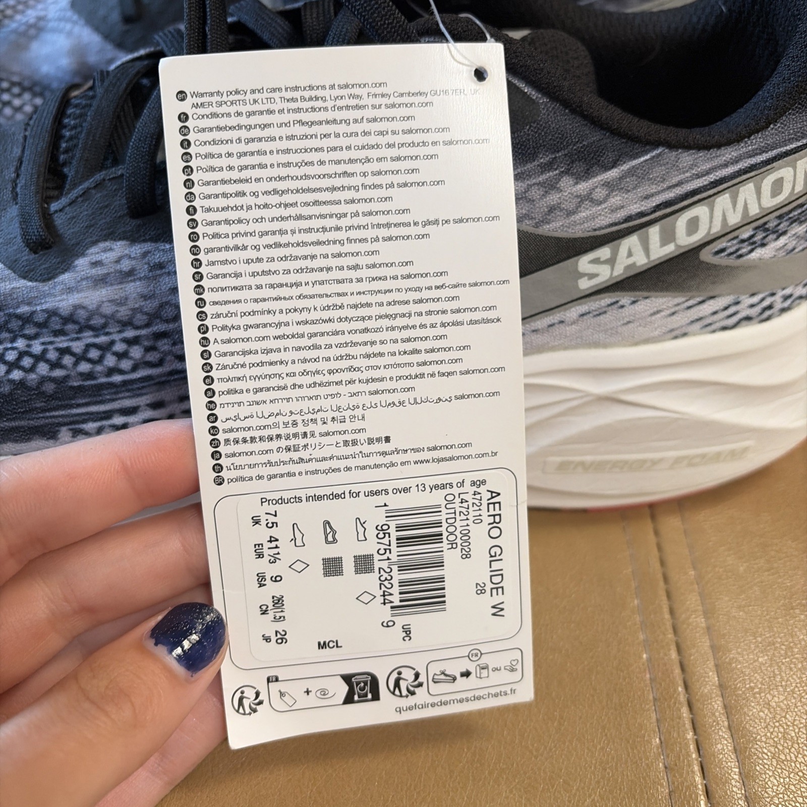 NWT Salomon Aero Glide Running Shoes Women’s Size 9