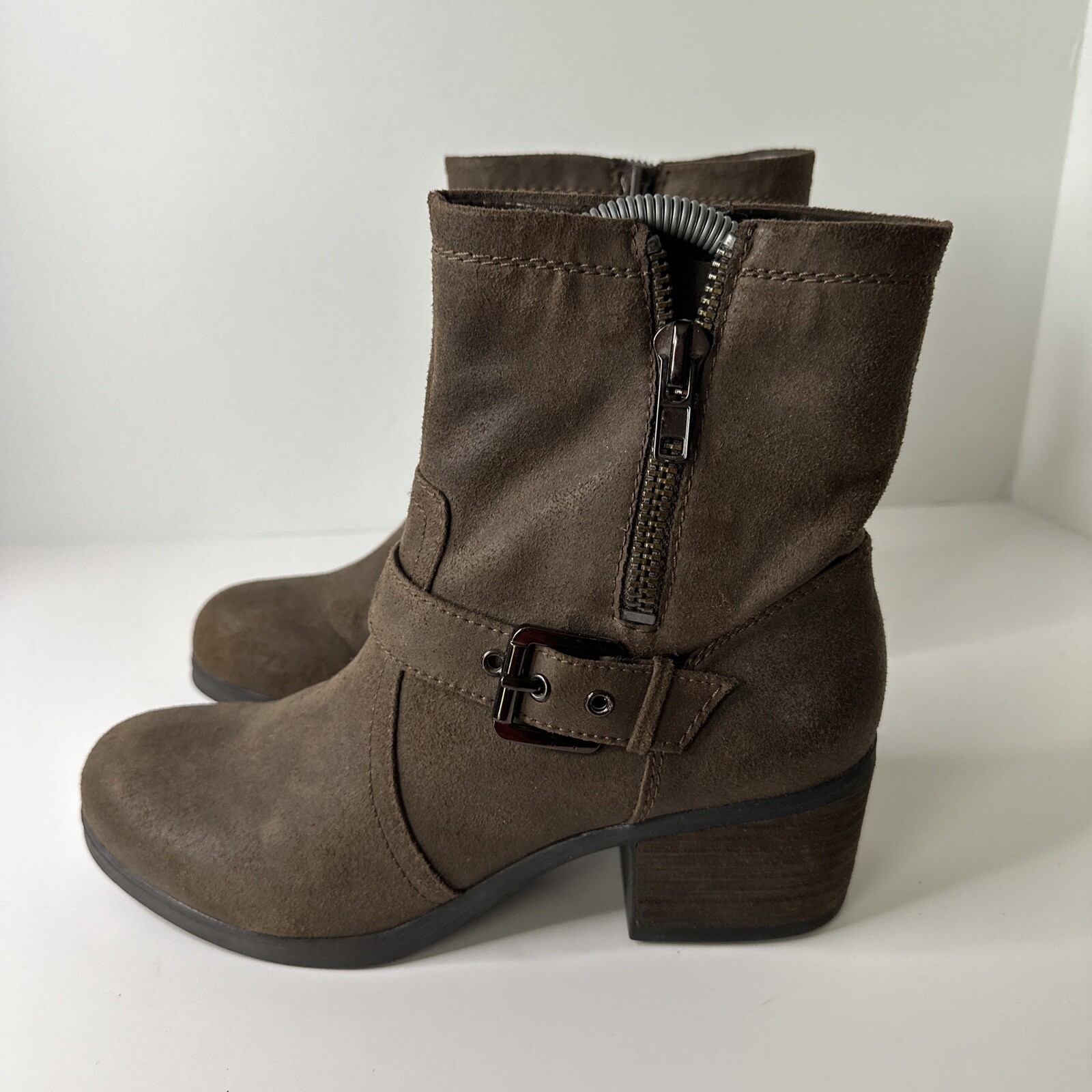 Carlos By Carlos Santana Rolla Bootie Womans Size 8.5 Zip Up/ Buckle Casual Wear