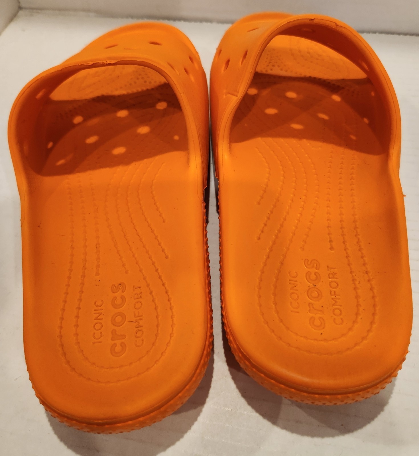 Crocs Classic Slides Sandals Orange Size 8 Men 10 Women