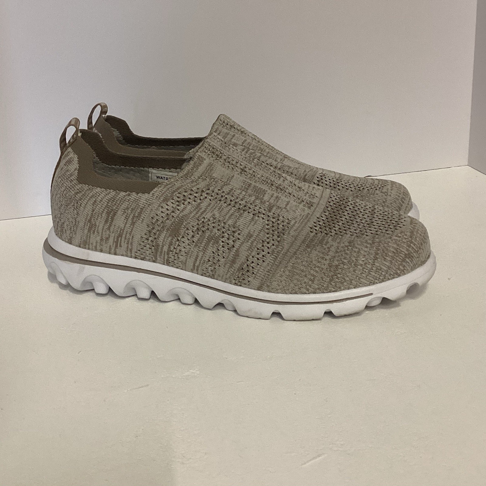 PROPET WAT024 Travel Active Stretch Women’s Comfort Slipon in Taupe Medium US 11