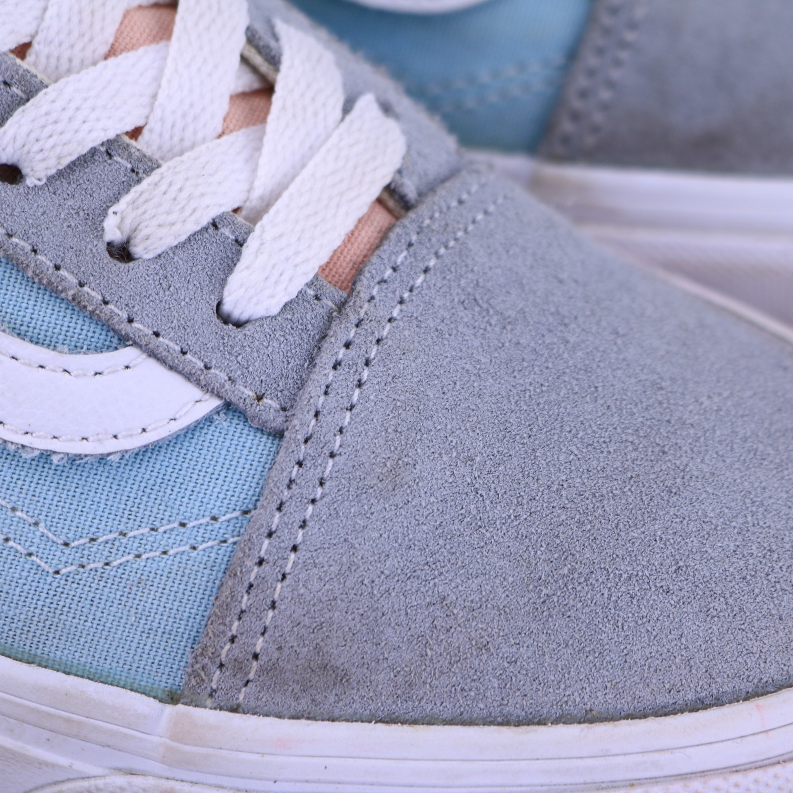 Vans Old Skool Pastel Platform Color Block Blue Pink Yellow Grey Men 5 Women 6.5