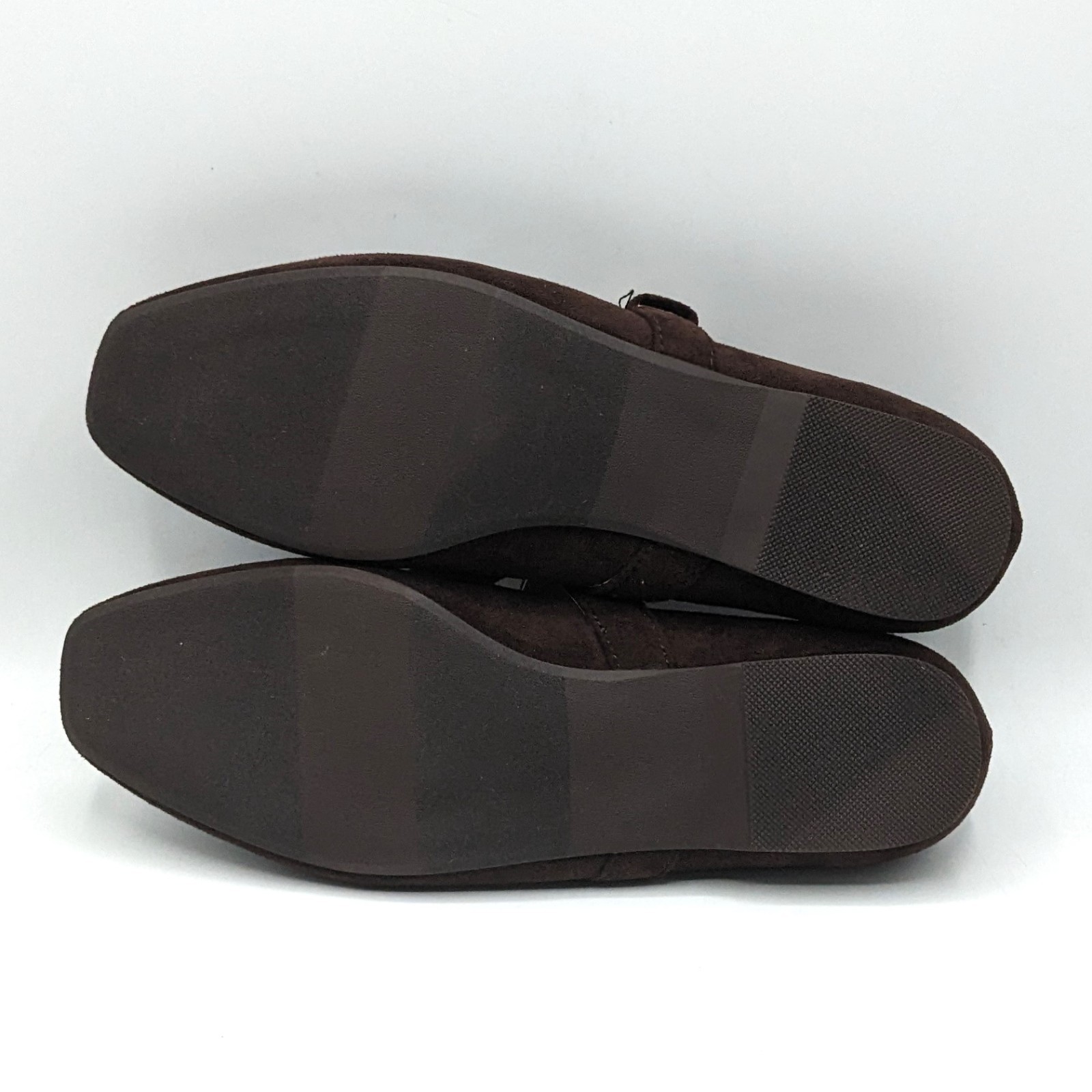 dv by Dolce Vita “Ballet Flat” Faux Suede Brass Buckle Foam Insole (Brown) NEW