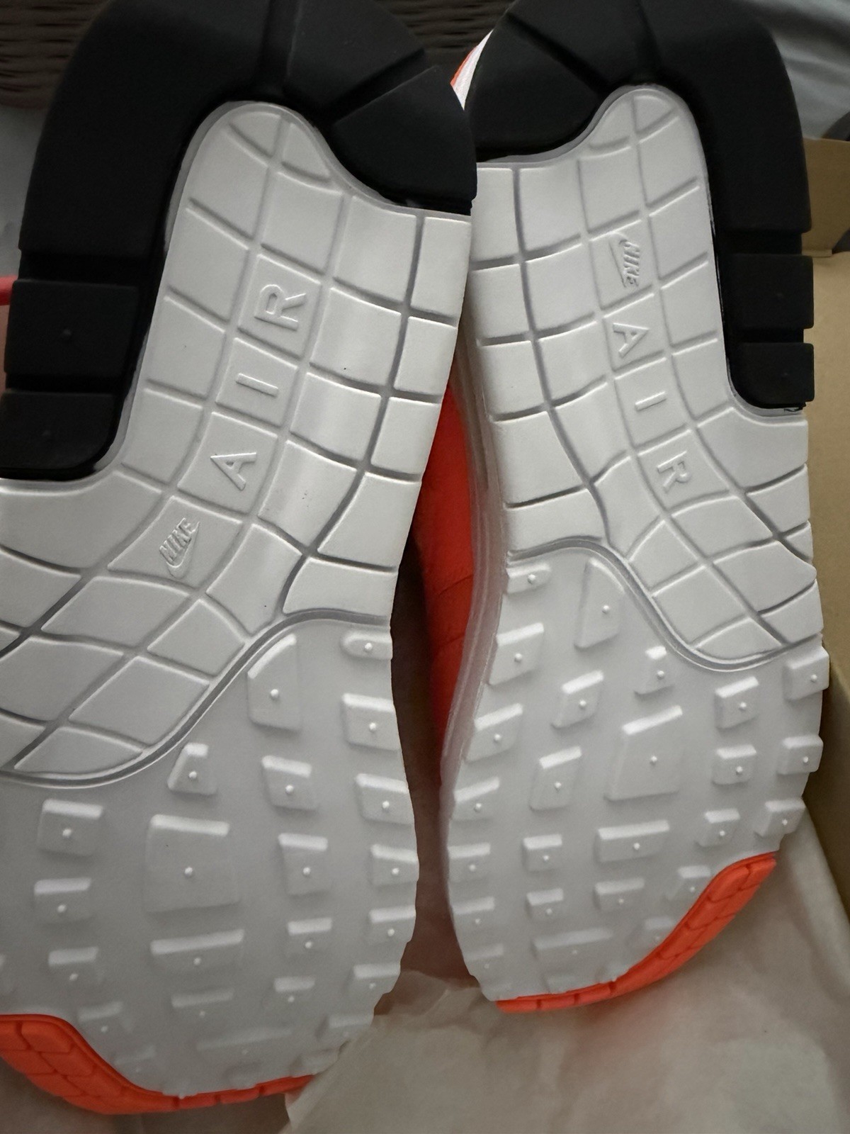 Nike Air Max 1 LX Just Do It Orange White Black Women’s Sneakers 917691-800 DS