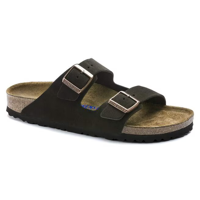 Birkenstock Arizona Mocha Soft Footbed Suede Leather Sandals