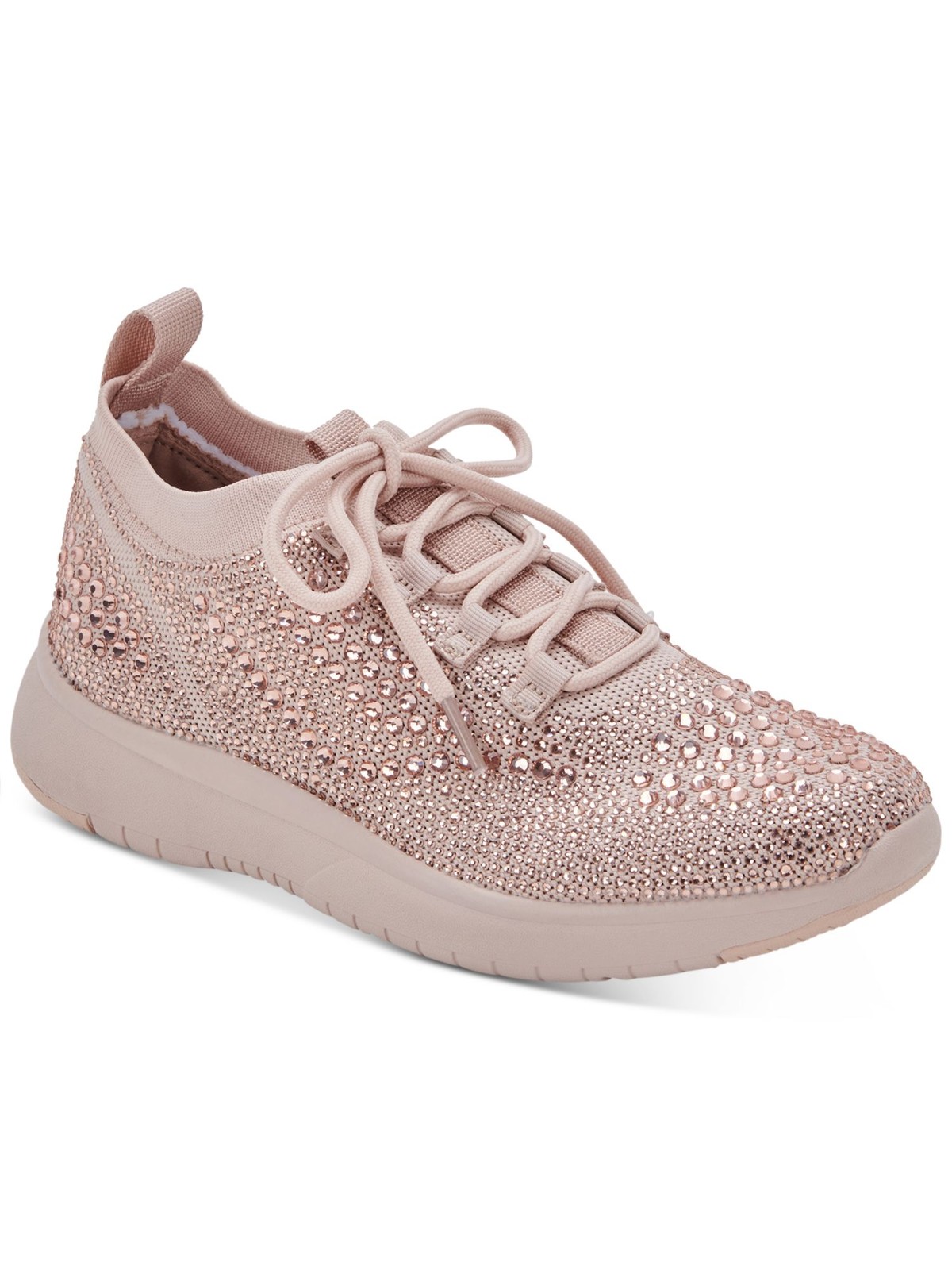 AQUA COLLEGE Womens Pink Dual Pull-Tab Kali Round Toe Wedge Sneakers Shoes 8 M