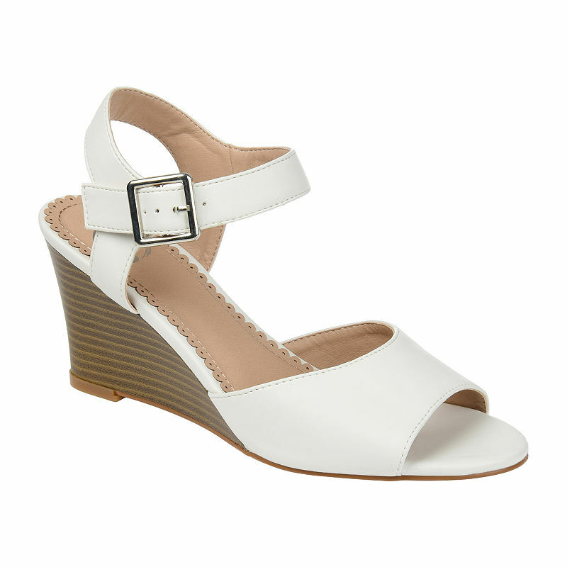 Journee Collection Women’s Ricci Wedges White Size 8