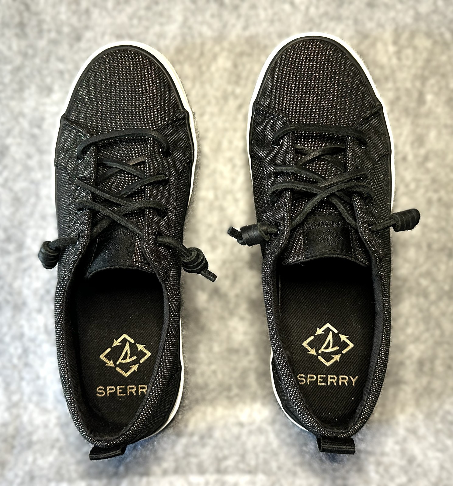 Sperry Top-Sider Pier Wave Slip-On Sneakers Women’s Size USA 7 Black Iridescent