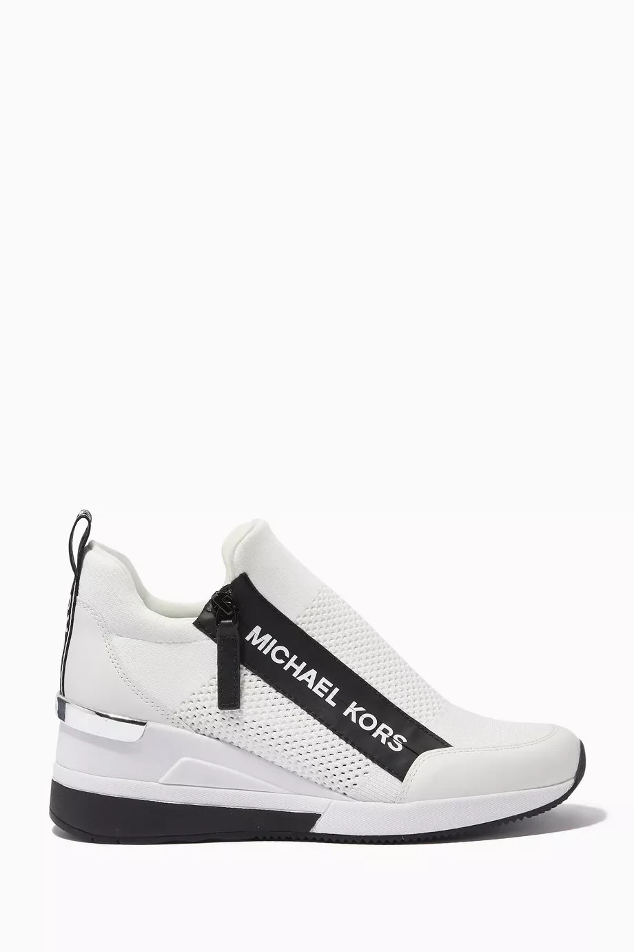 Michael Kors Willis Trainers in Stretch Knit White Size 8.5