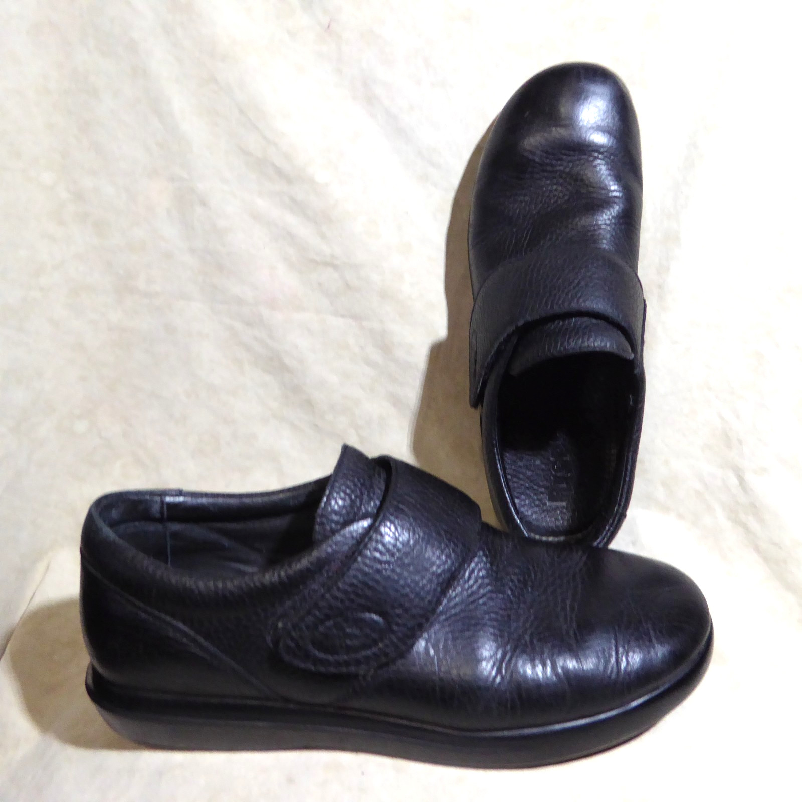 🩰 Propet Monk Strap Slip-On Comfort Loafers sz 9 M Rich Black Leather
