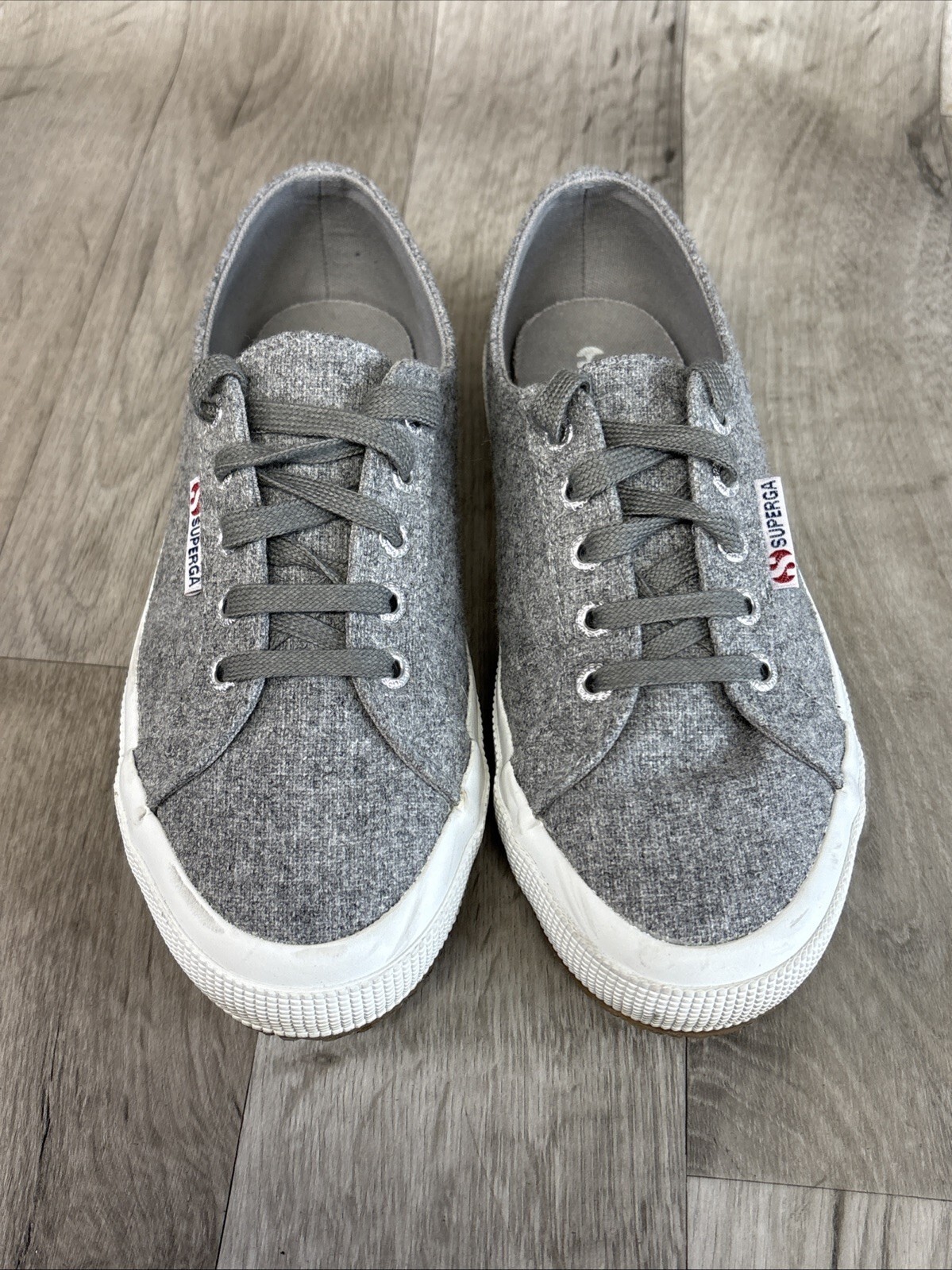 Superga Sneakers Wool Blend Low Top Casual Walking Women’s 6 Gray Rubber Soles
