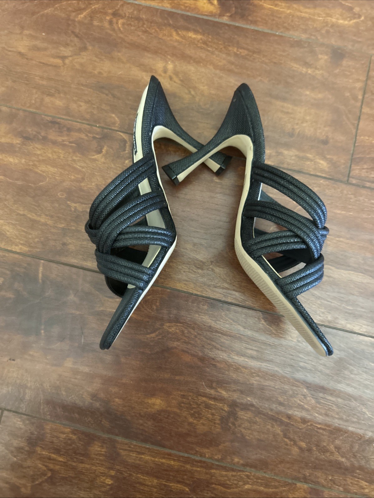Nine West Strappy Square Toe Heeled Mules US 8.5